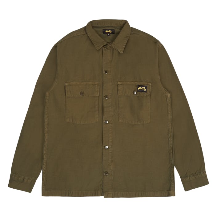 Cpo Shirt Dark Olive Sateen, Male, Abbigliamento, Camicie, Verde, XL
