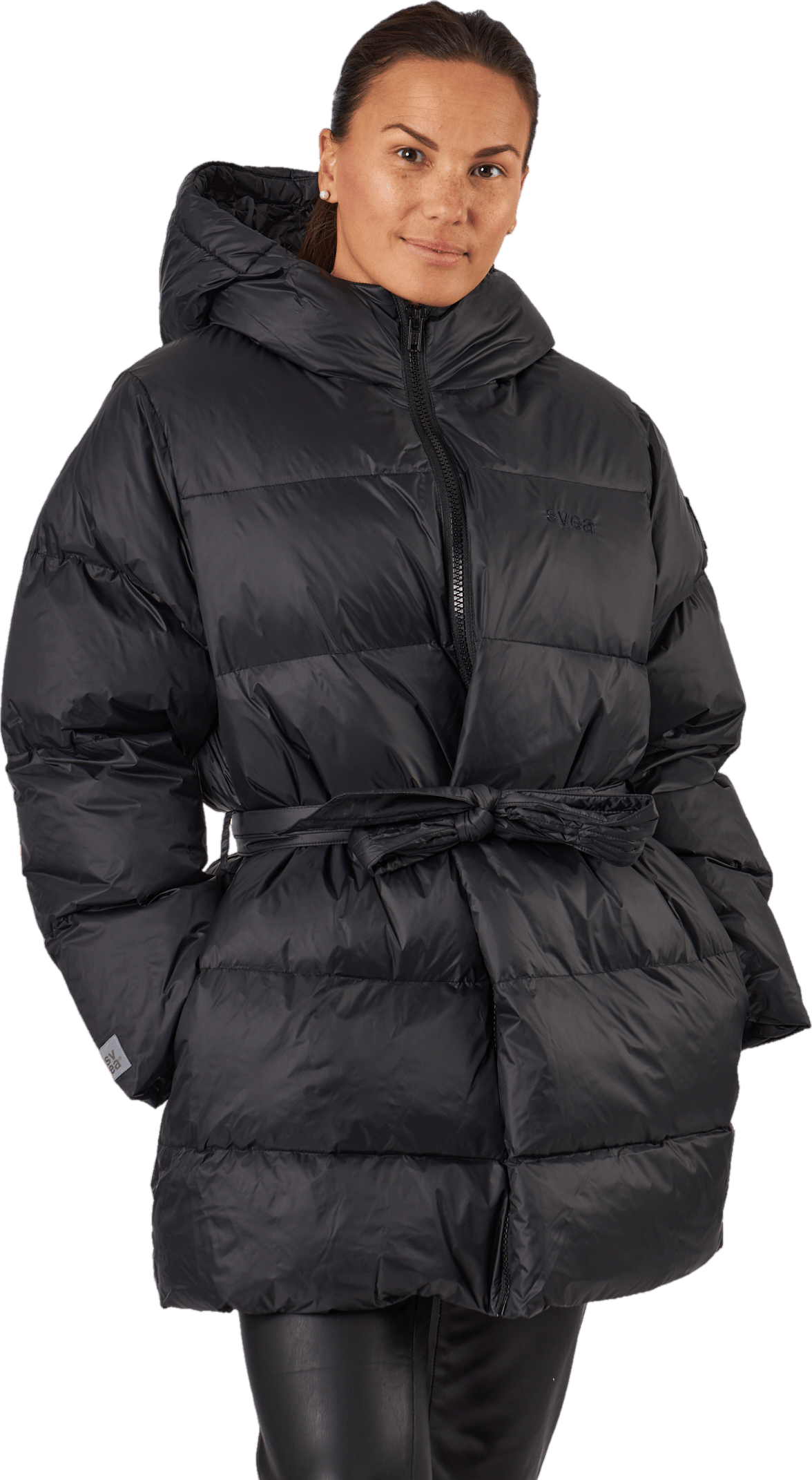 Mid Length Beltet Coat Black