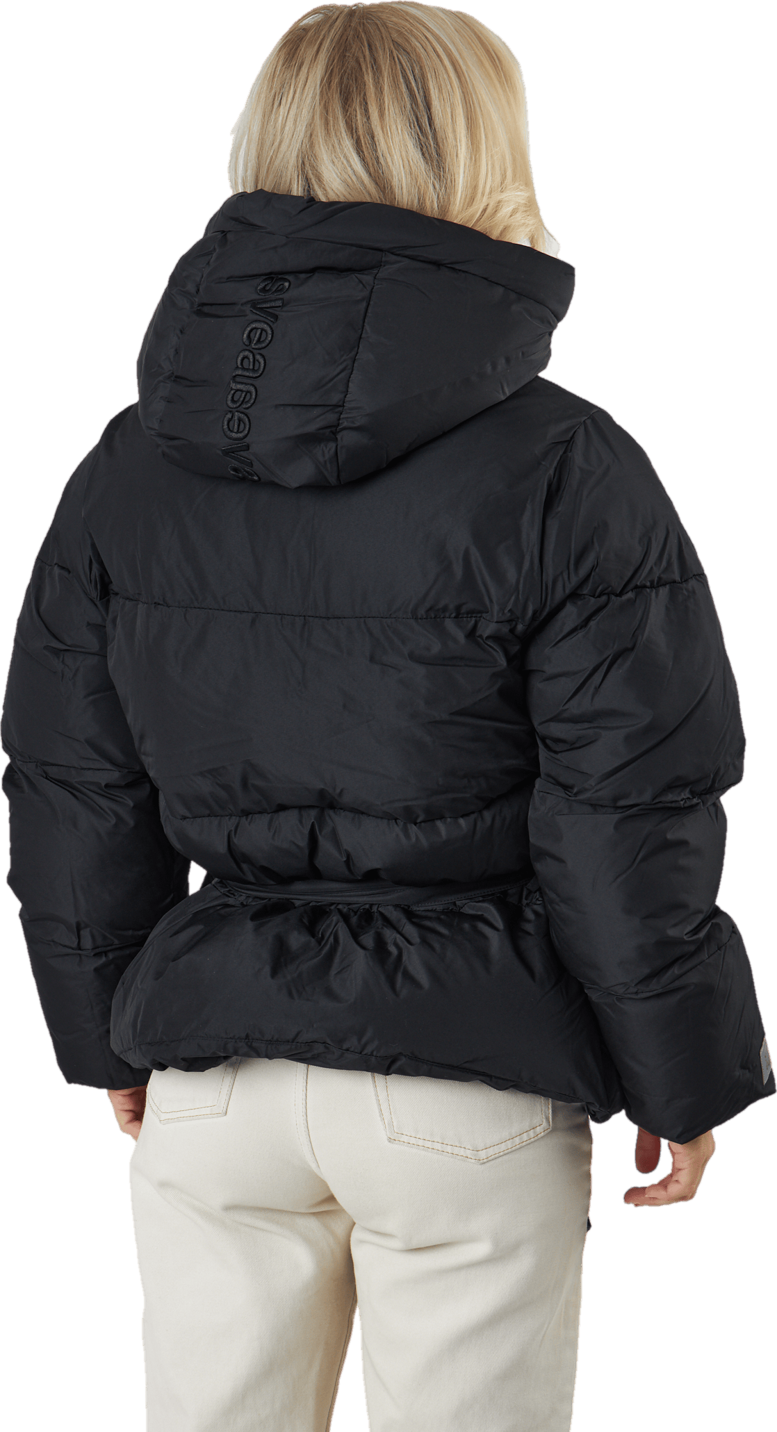 Beltet Short Padded Hood Jacke Black - Bild 3