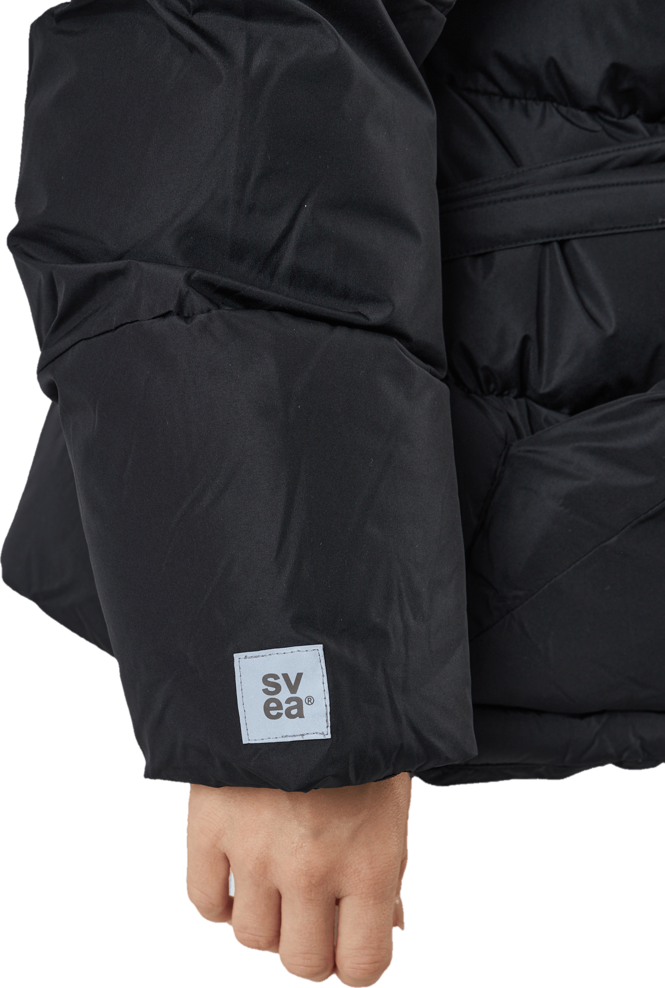 Beltet Short Padded Hood Jacke Black - Bild 7