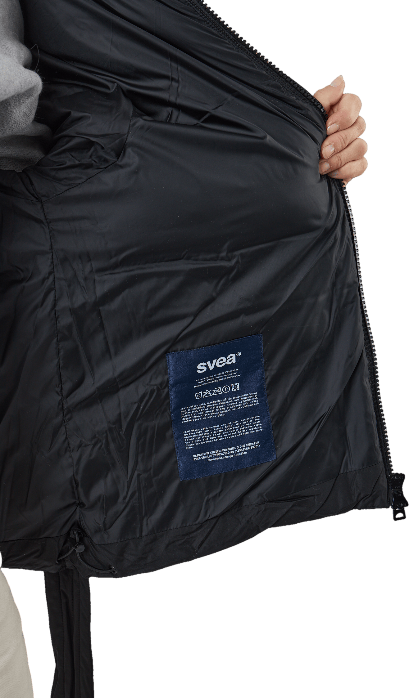 Beltet Short Padded Hood Jacke Black - Bild 8