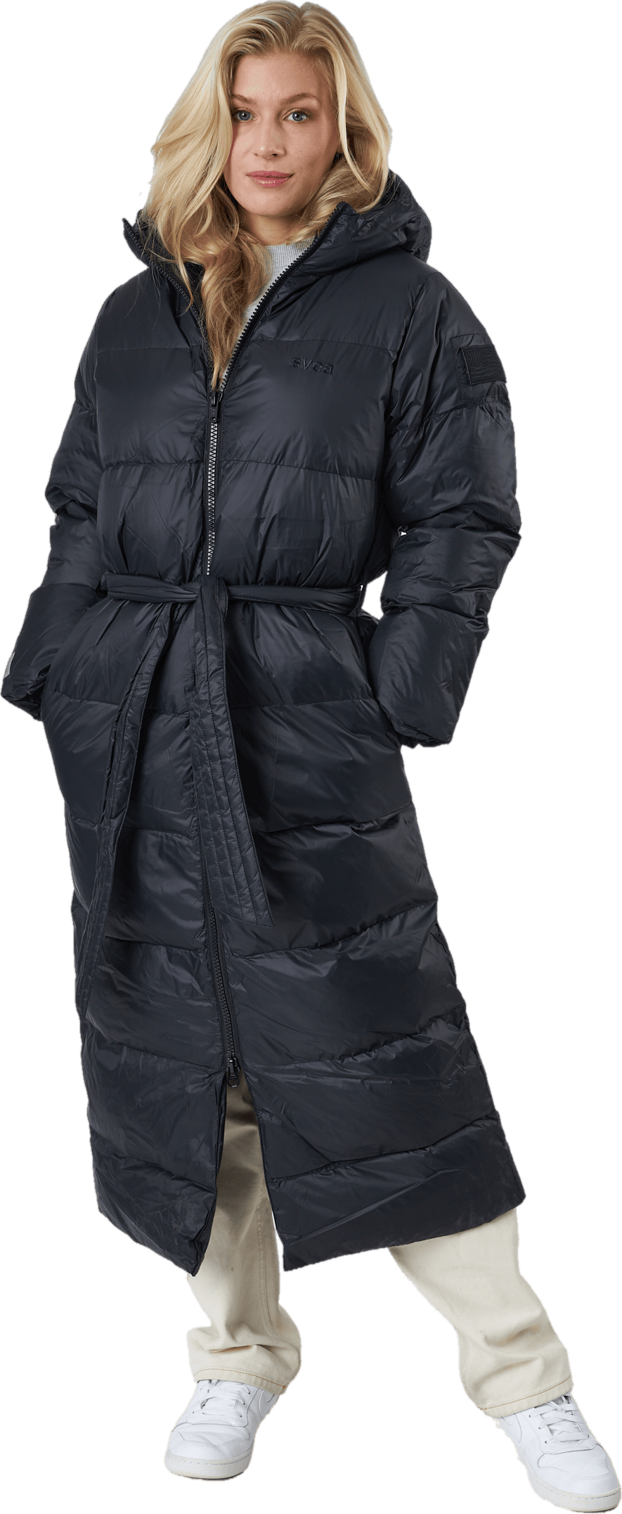 Long Beltet Coat Black