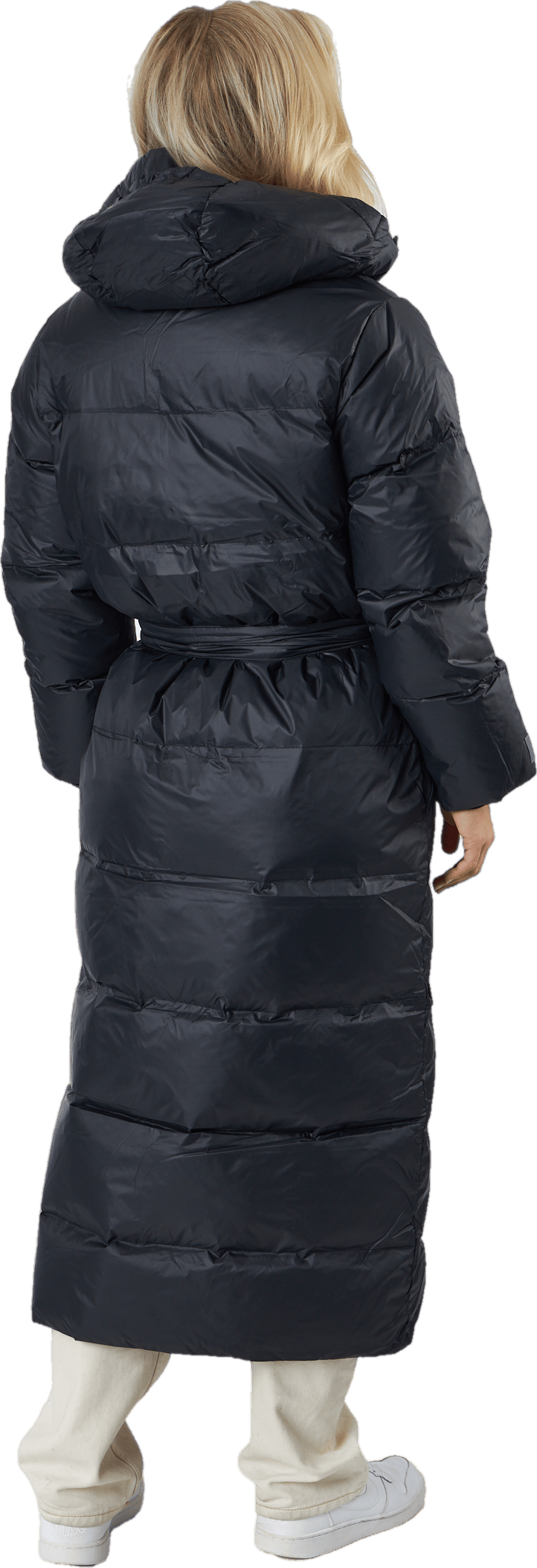 Long Beltet Coat Black - Bild 3