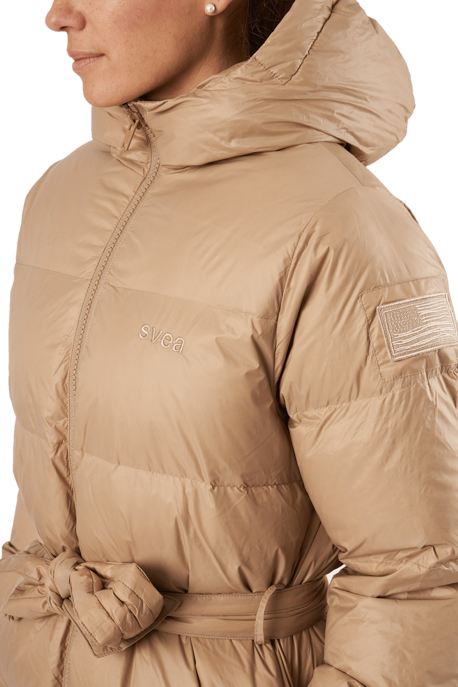 Long Beltet Coat Camel Brown - Bild 4