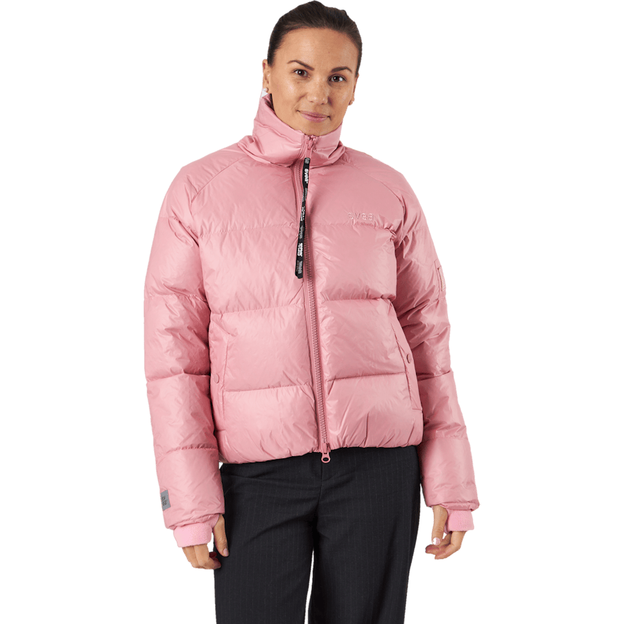 Volume Puffer Jacket Pink Edge