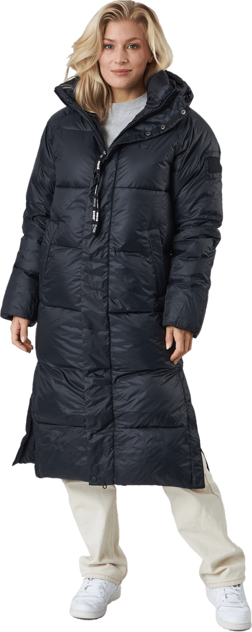 Loose Hood Coat Black