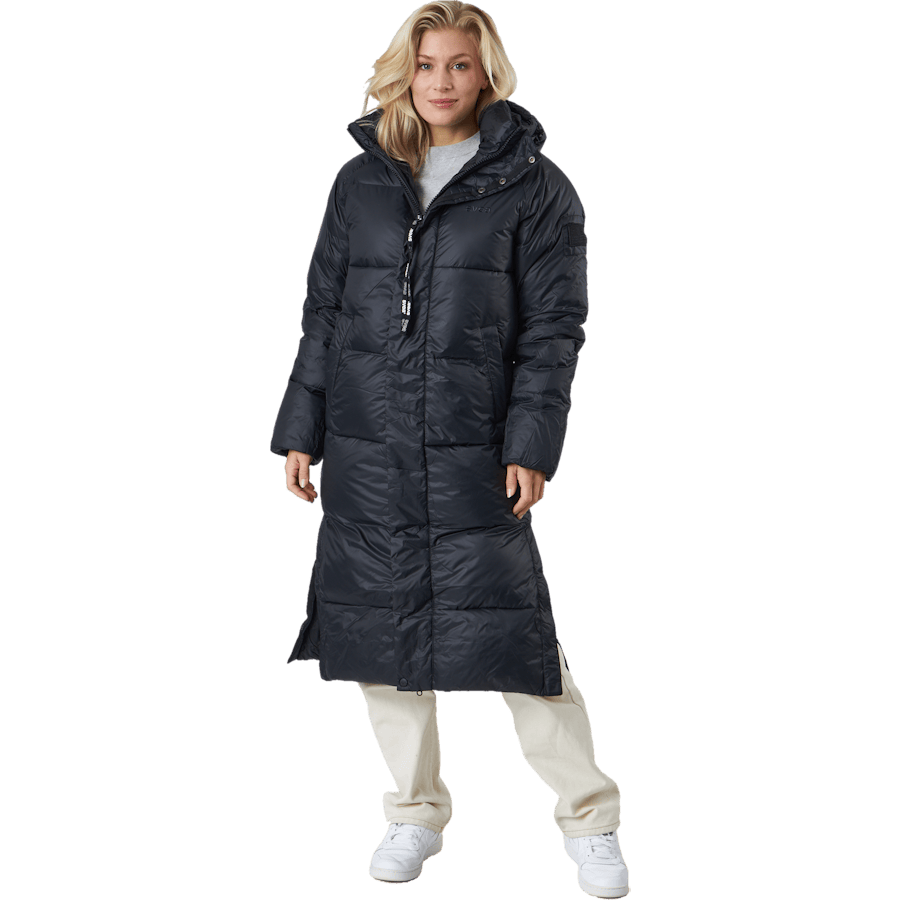 Loose Hood Coat Black