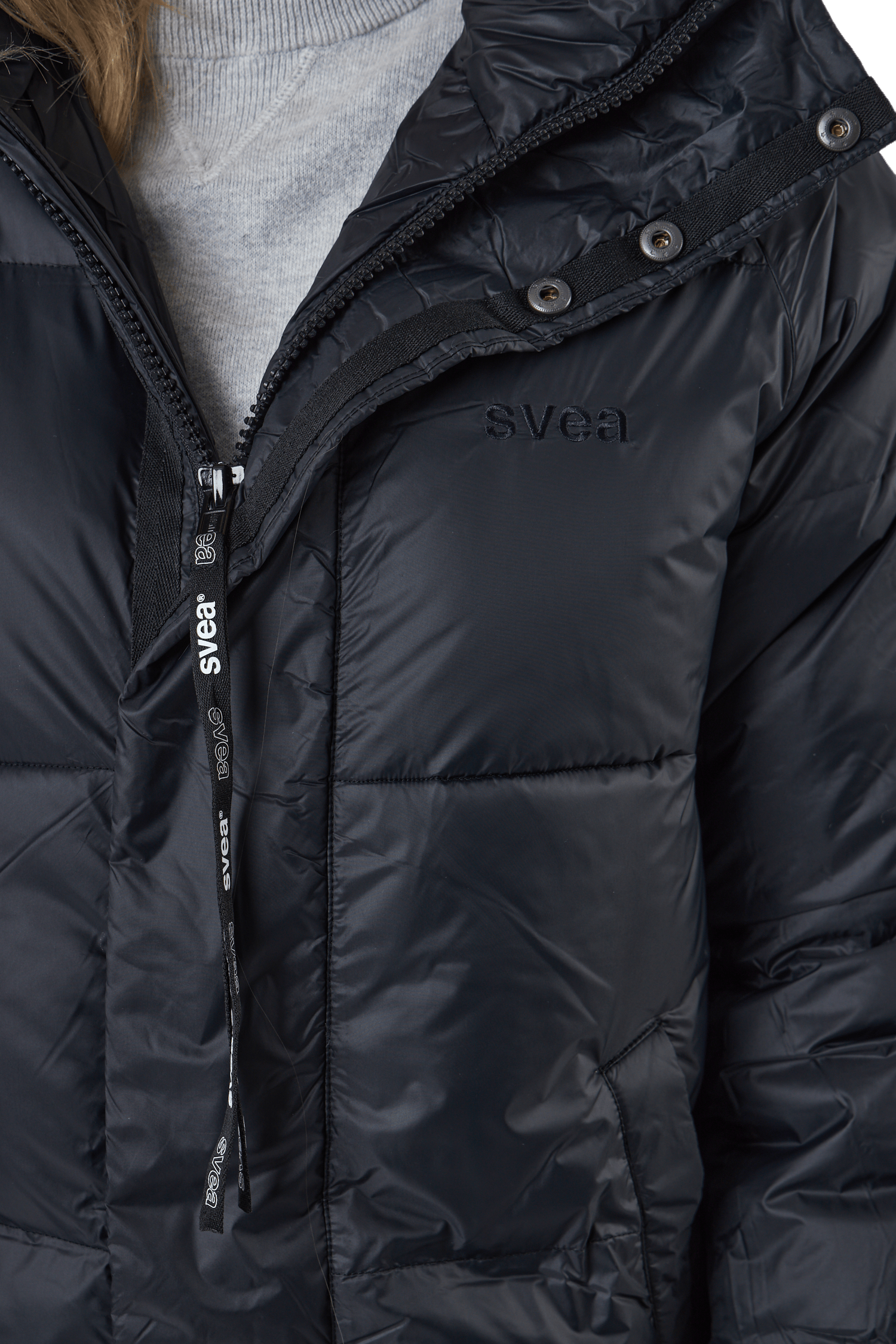 Loose Hood Coat Black - Bild 4