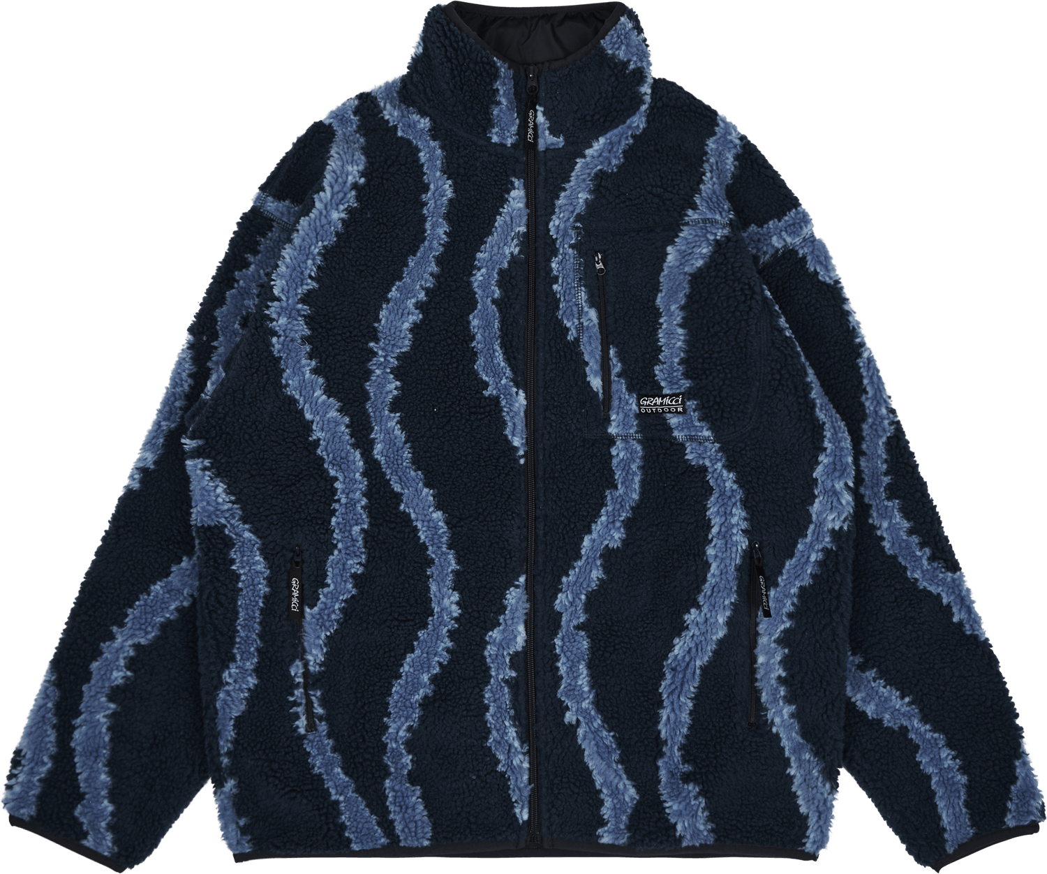 Sherpa Jacket Navy Swirl, Male, Aparelhos, jaquetas, Azul, S