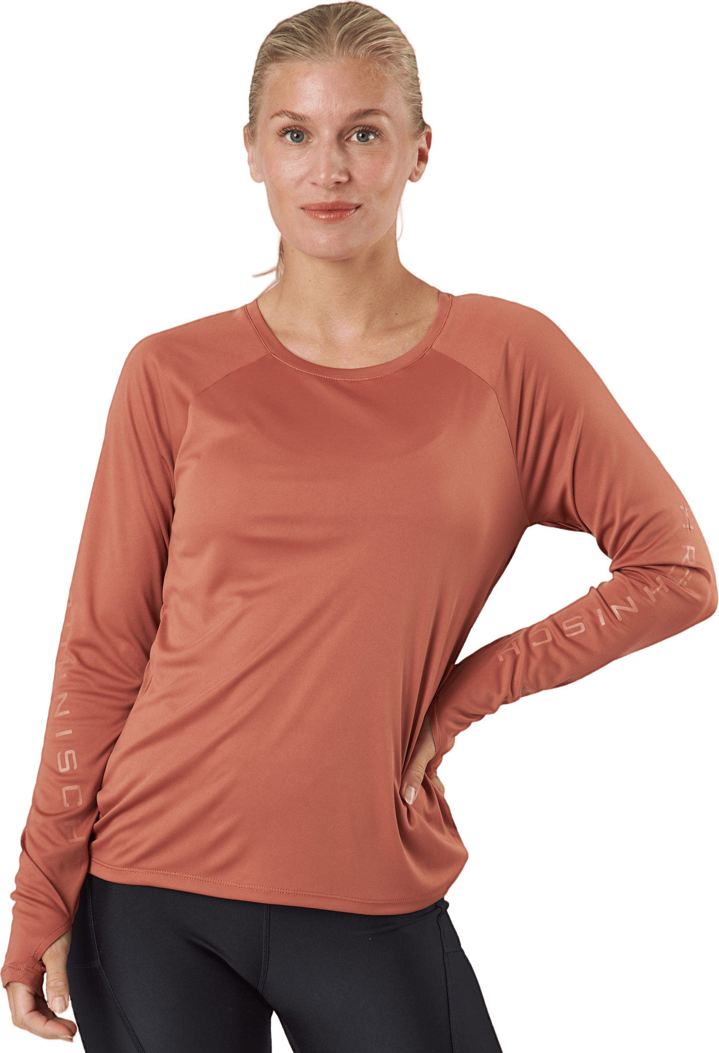 Active Logo Long Sleeve Copper Brown