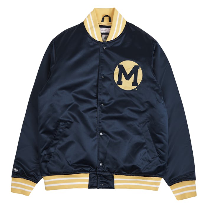 Heavyweight Satin Jacket, Male, Aparelhos, jaquetas, Azul, M