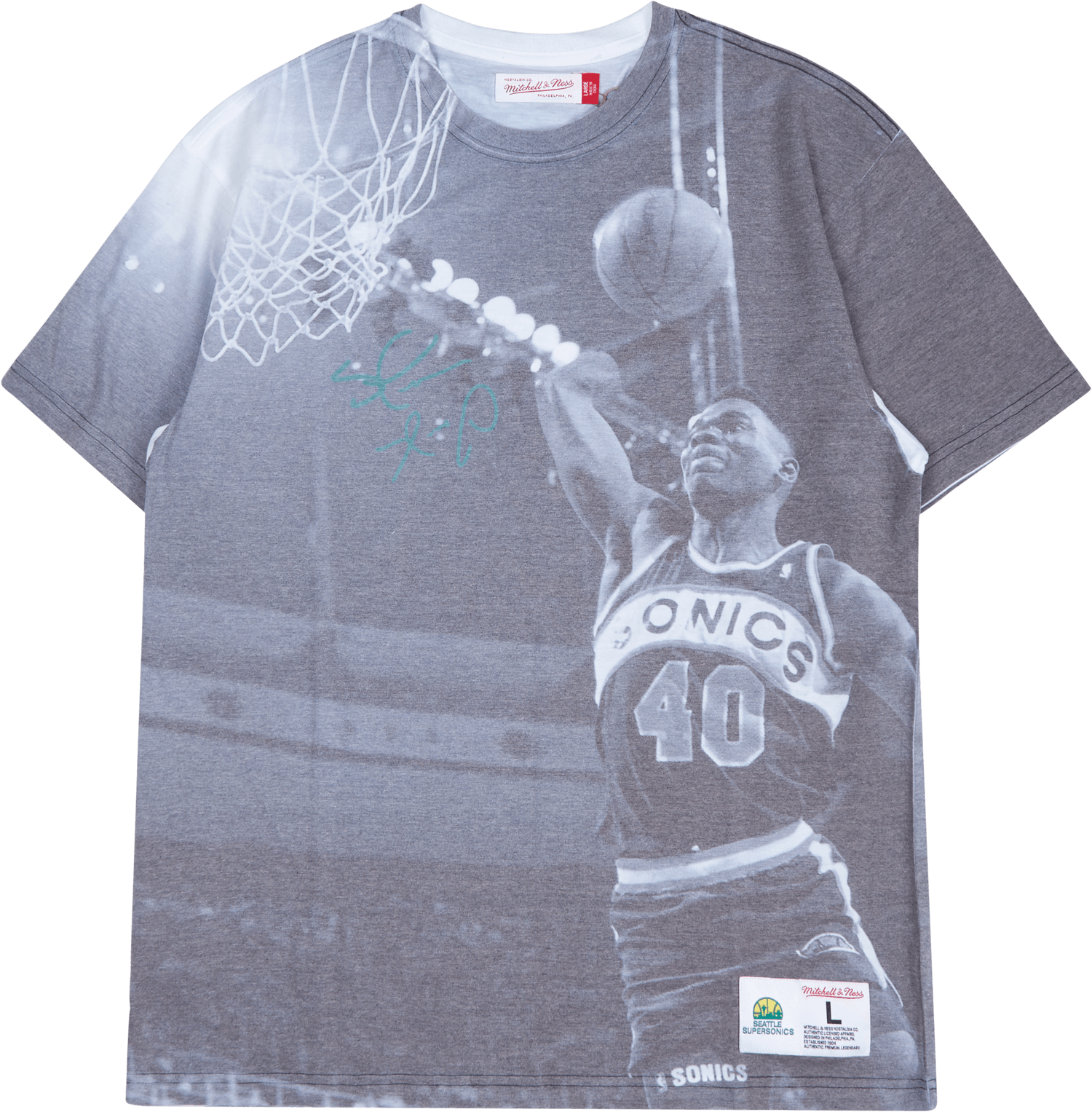 Above The Rim Sublimated Ss T, Male, Kläder, Tops, Grå, XL
