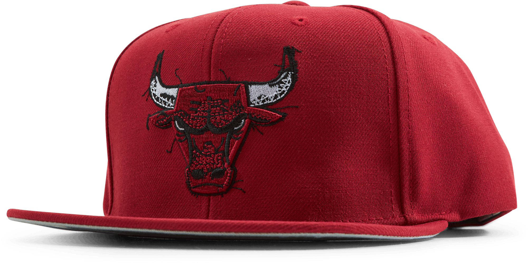 Bulls Embroidery Glitch Snapback, Unisex, Aparelhos, Chapéus e bonés, Vermelho, ONESIZE