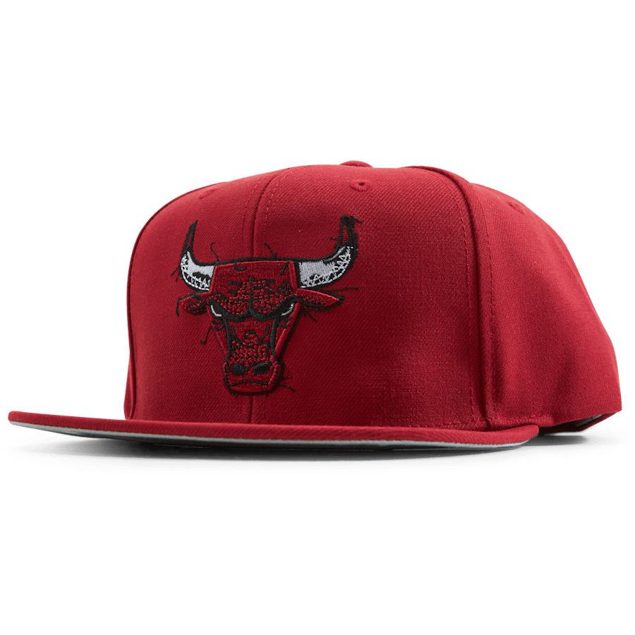 Bulls Embroidery Glitch Snapback