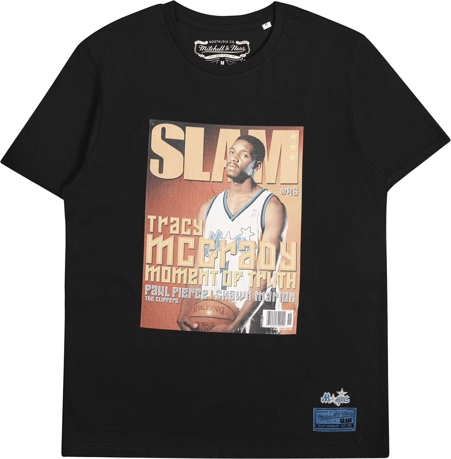 Slam Tee - Tracy Mcgrady, Male, Kläder, Tops, Svart, XL