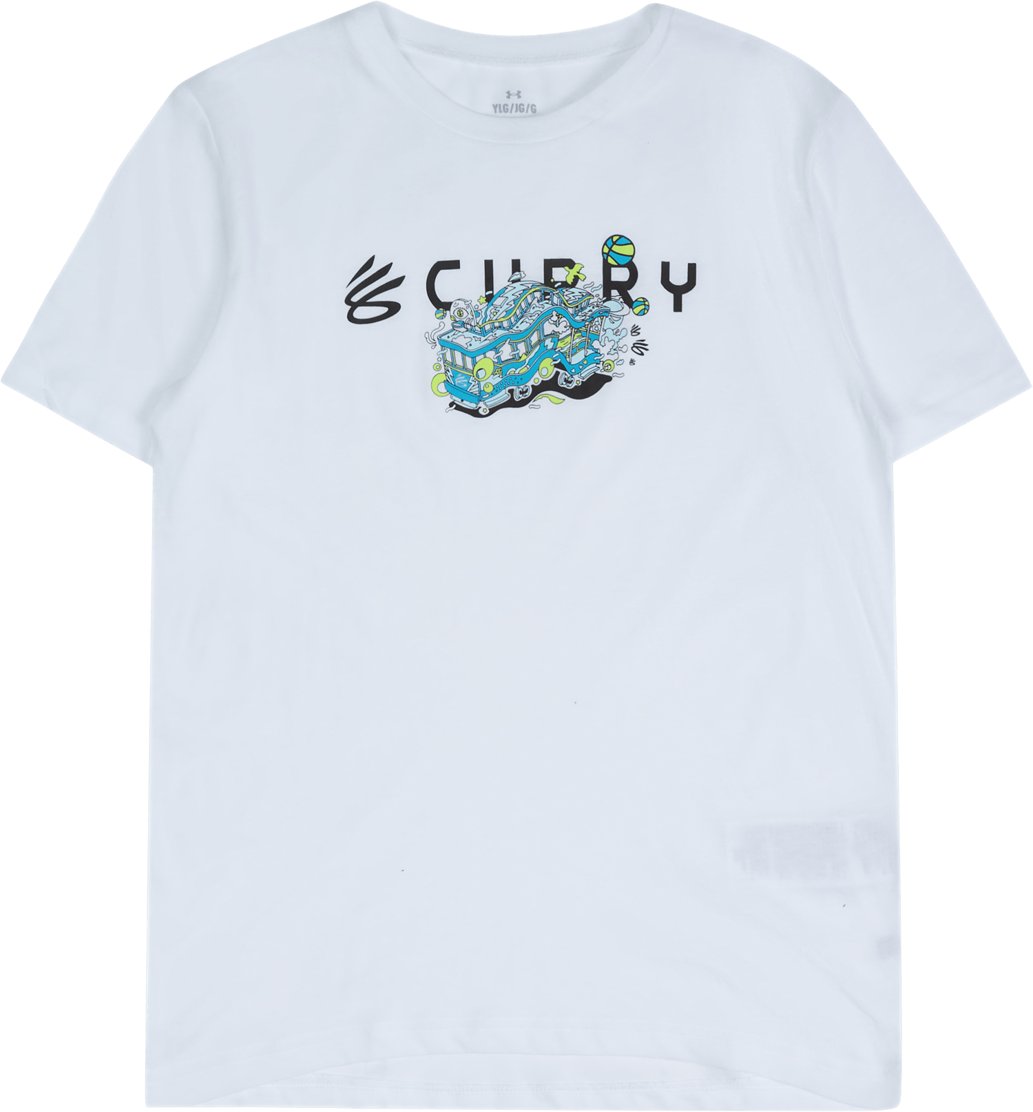 KIDS UA CURRY TROLLY, Unisex, Apparels, T-shirt, White, XL  (16 YR)