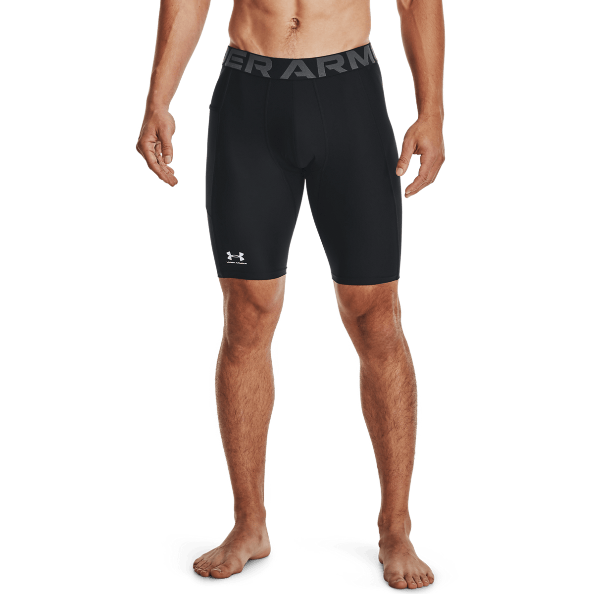 UA HG Armour Long Shorts, Male, Apparels, Shorts, Black, XXL