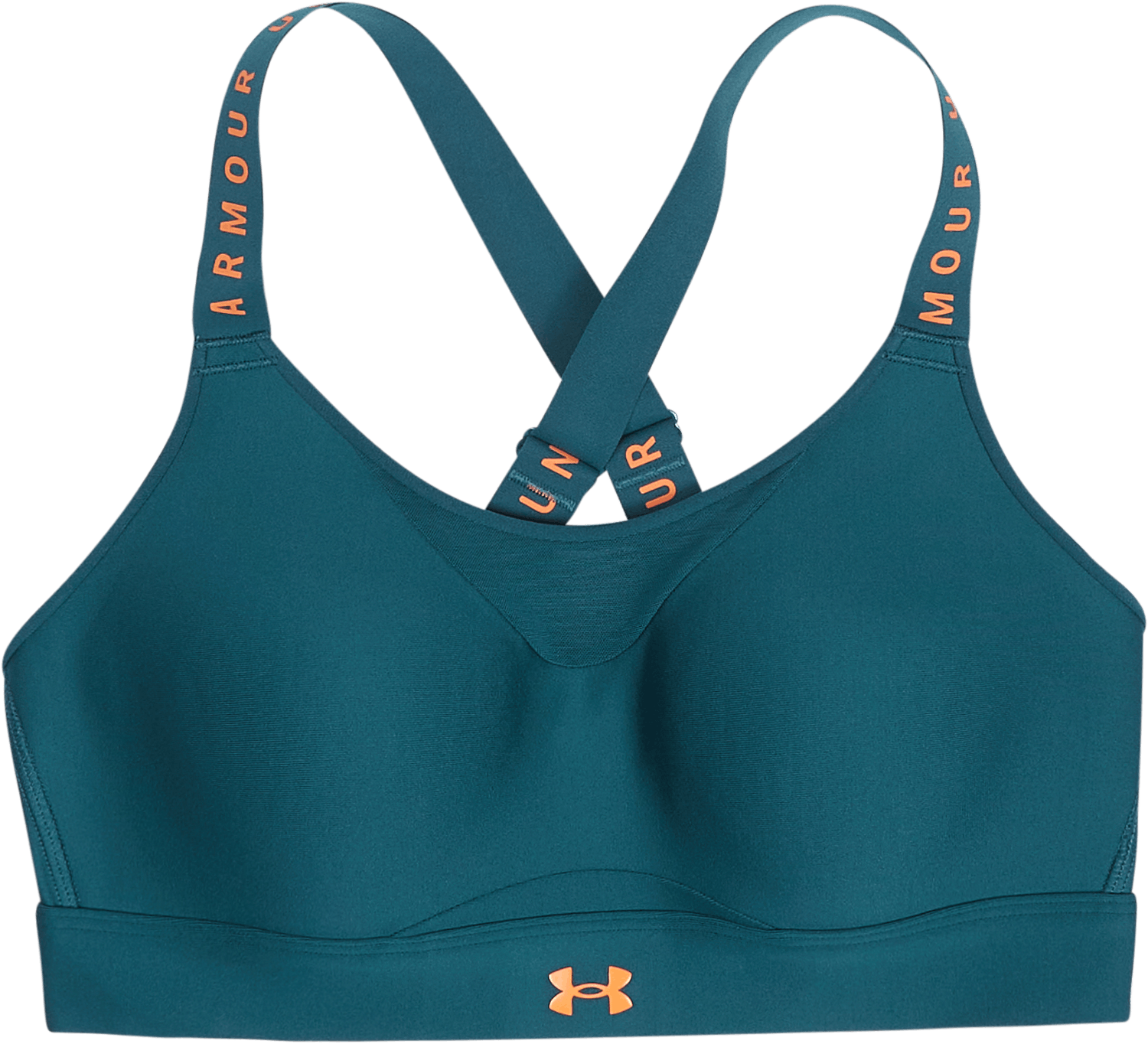 UA Infinity High Bra, Female, Odevy, Športová podprsenka, Tyrkysová, S