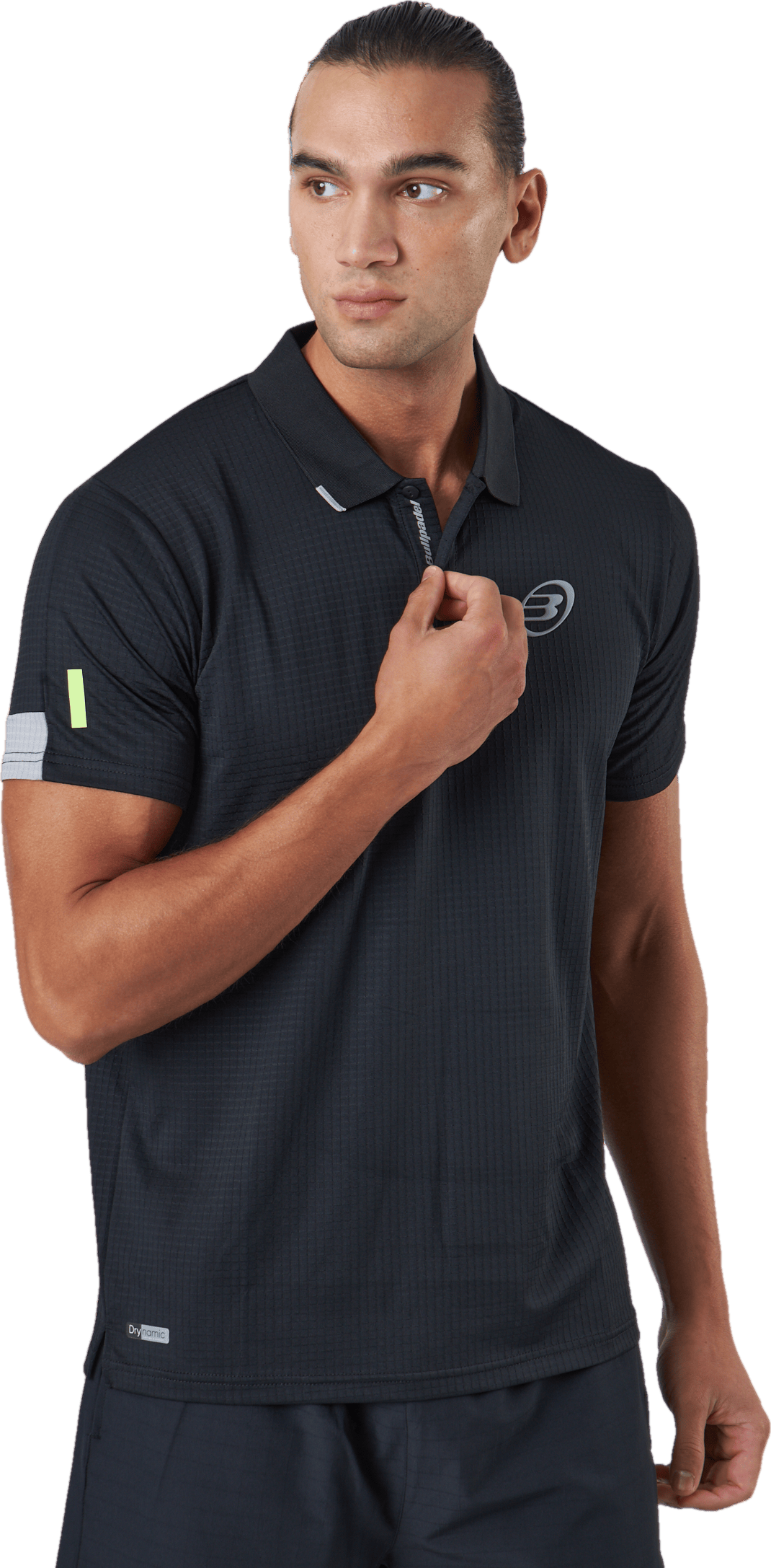 Lindo Black, Male, Apparels, T-shirt, Padel, Black, XL