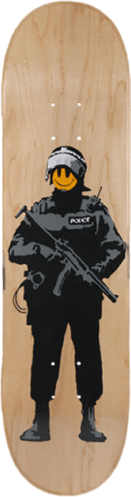 Skateboard Deck Riot Cop Multi, Unisex, Utstyr, annet tilbehør, Svart, ONESIZE