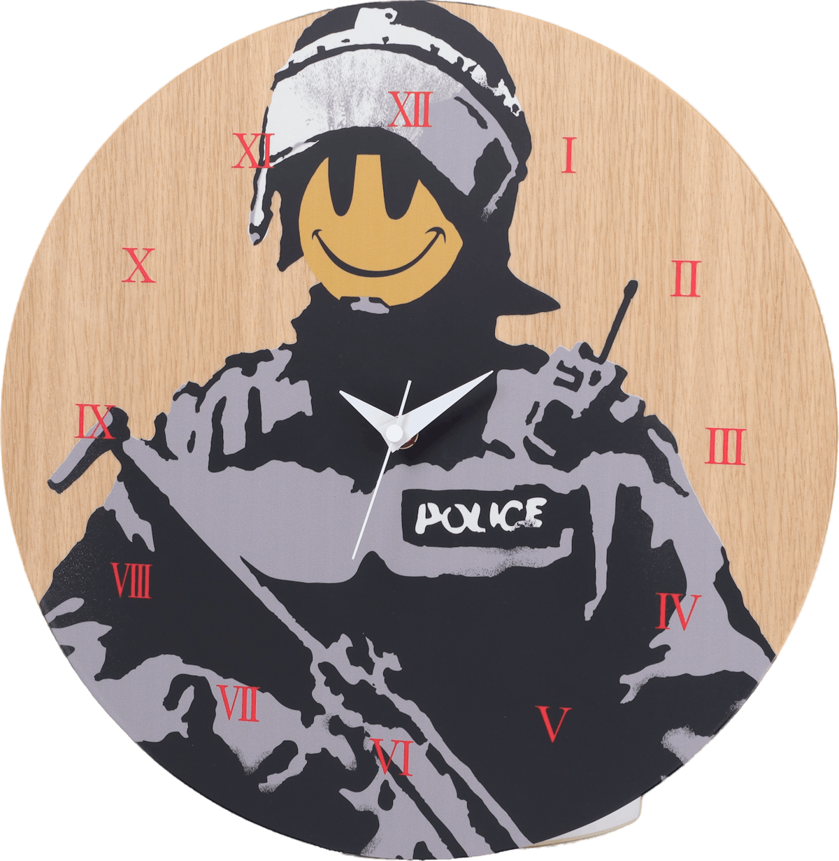 Wall Clock Riot Cop Made By Ka Multi