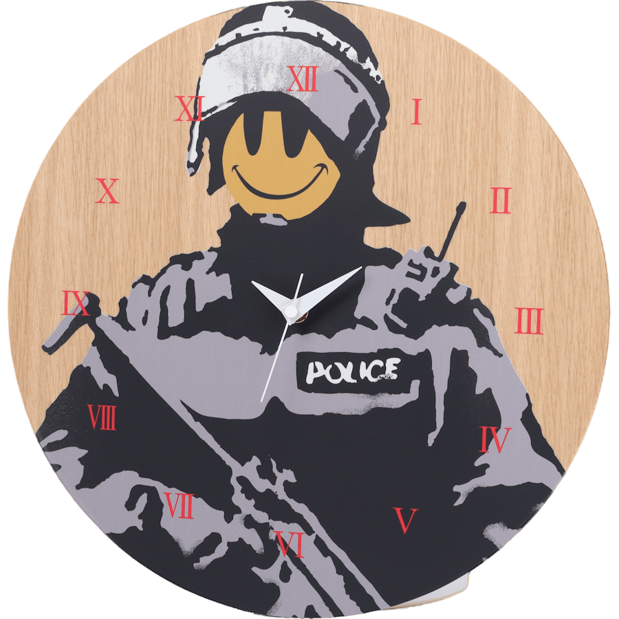 Wall Clock Riot Cop Made By Ka Multi