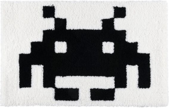 Space Invaders ”rug2” White