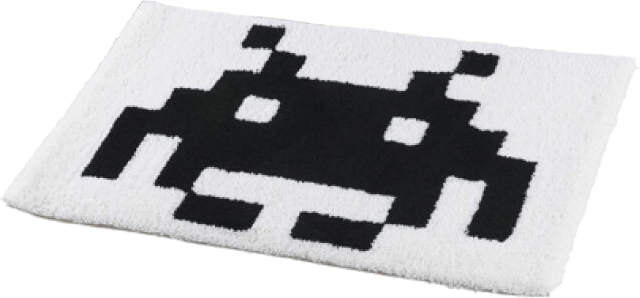 Space Invaders "rug2" White - Bild 2