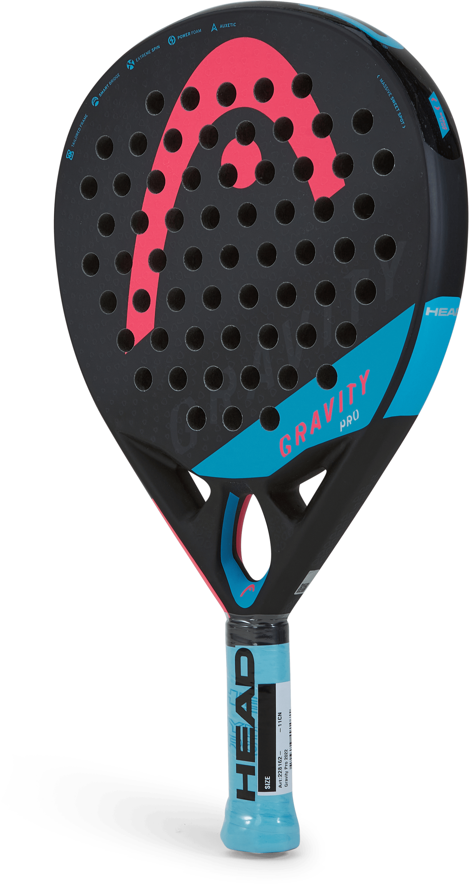 Gravity Pro 2022 Black/blue/pink, Unisex, Utrustning, racketar, Padel, Svart/Blå/Rosa, ONESIZE