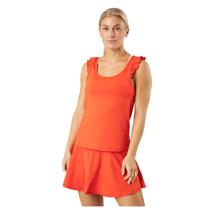 Liv Tank Top Red, Female, Apparels, Tops, Padel, Orange, L