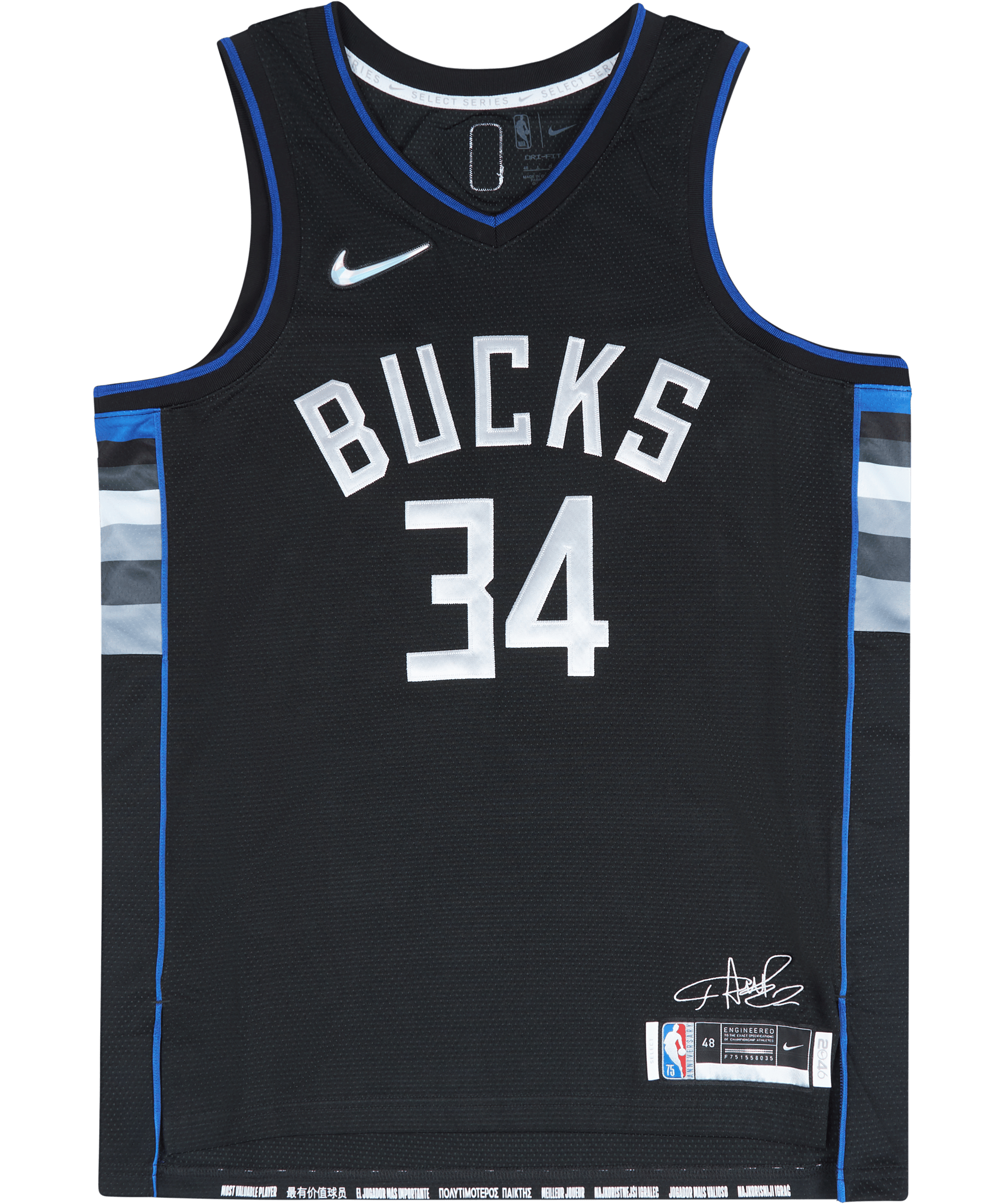 Bucks Selected Mnk Df Jsy MVP Giannis