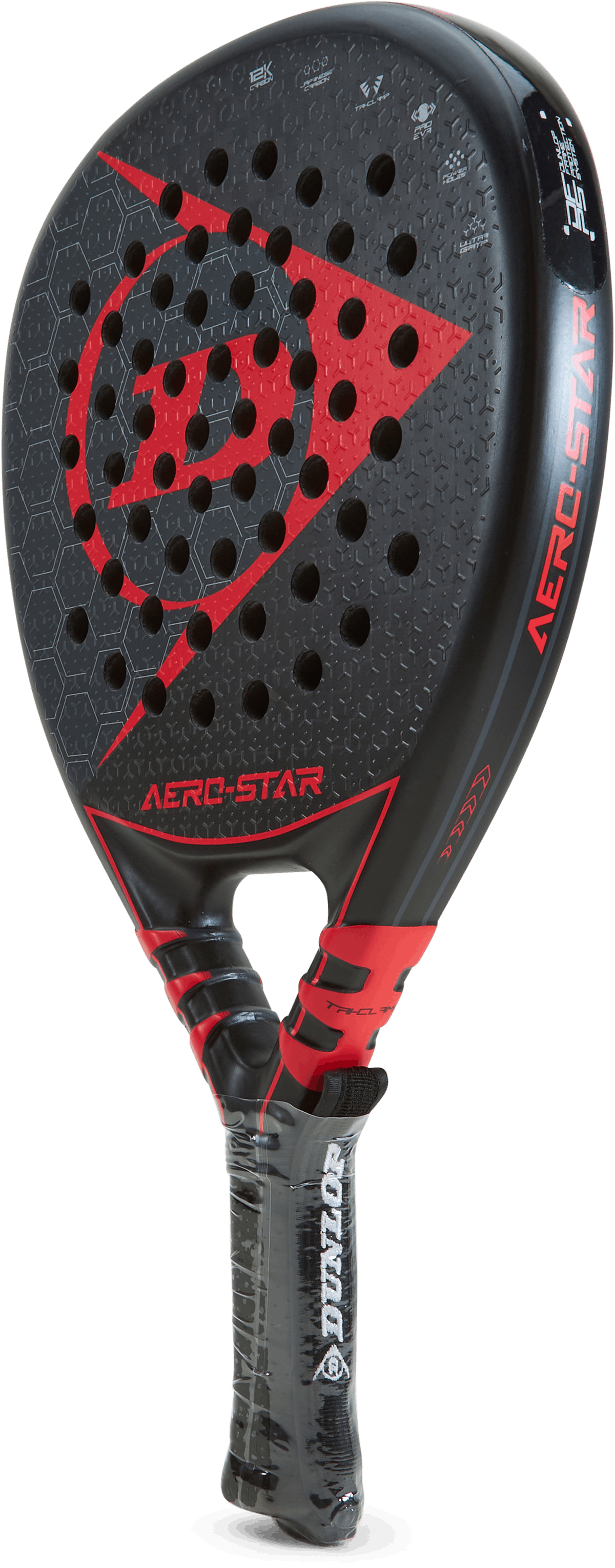 Aero-star Black/red, Unisex, Apparatuur, rackets, Padel, Zwart/Rood, ONESIZE