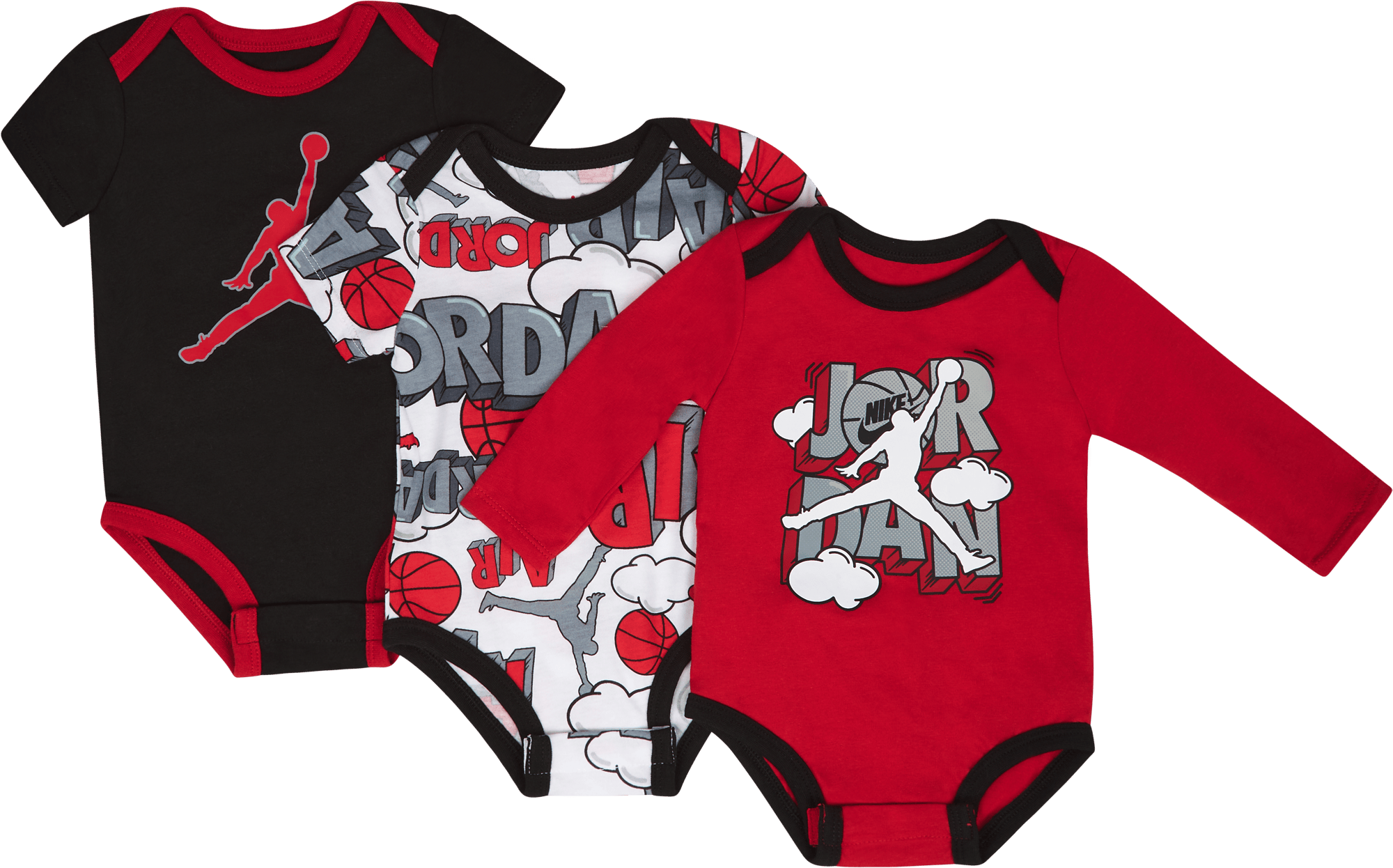 Air Comic 3-pk Bodysuit Set Fire