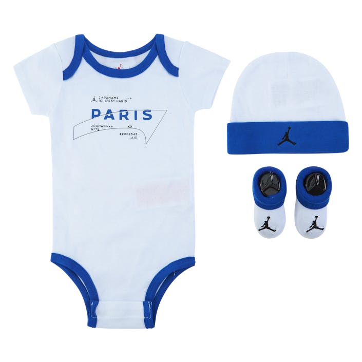 PSG Hat/bodysuit/bootie Set 3p, Unisex, Vêtements, survêtements et ensembles, Blanc, 0-6 M