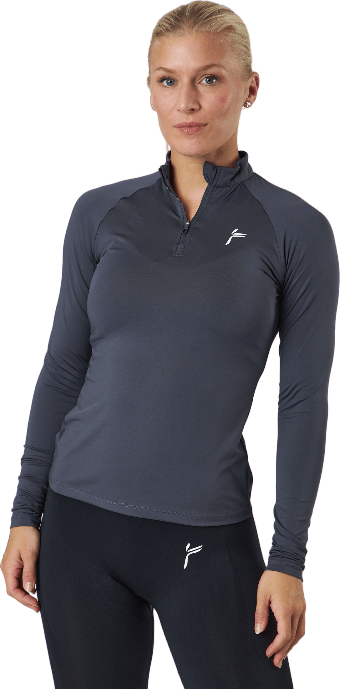 Essential Long Sleeve Dark Grey, Female, Vêtements, T-shirt, Entraînement, Bleu, S