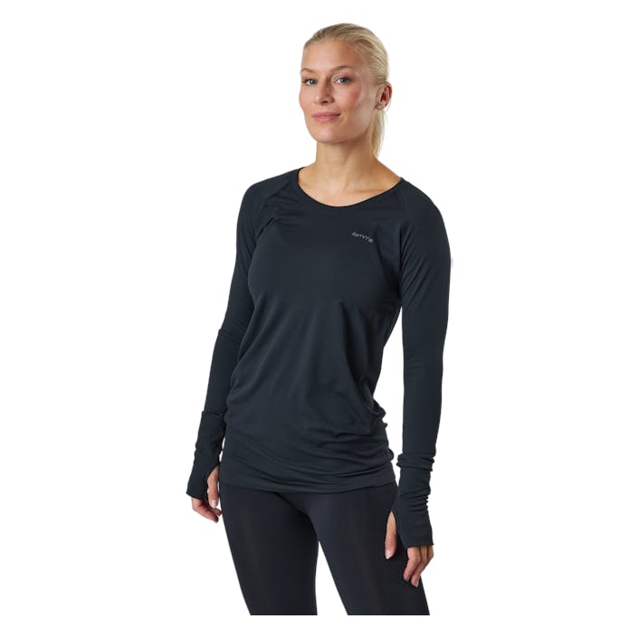 Refine Ls T-shirt Black, Female, Kleding, basis lagen, Training, Blauw, L