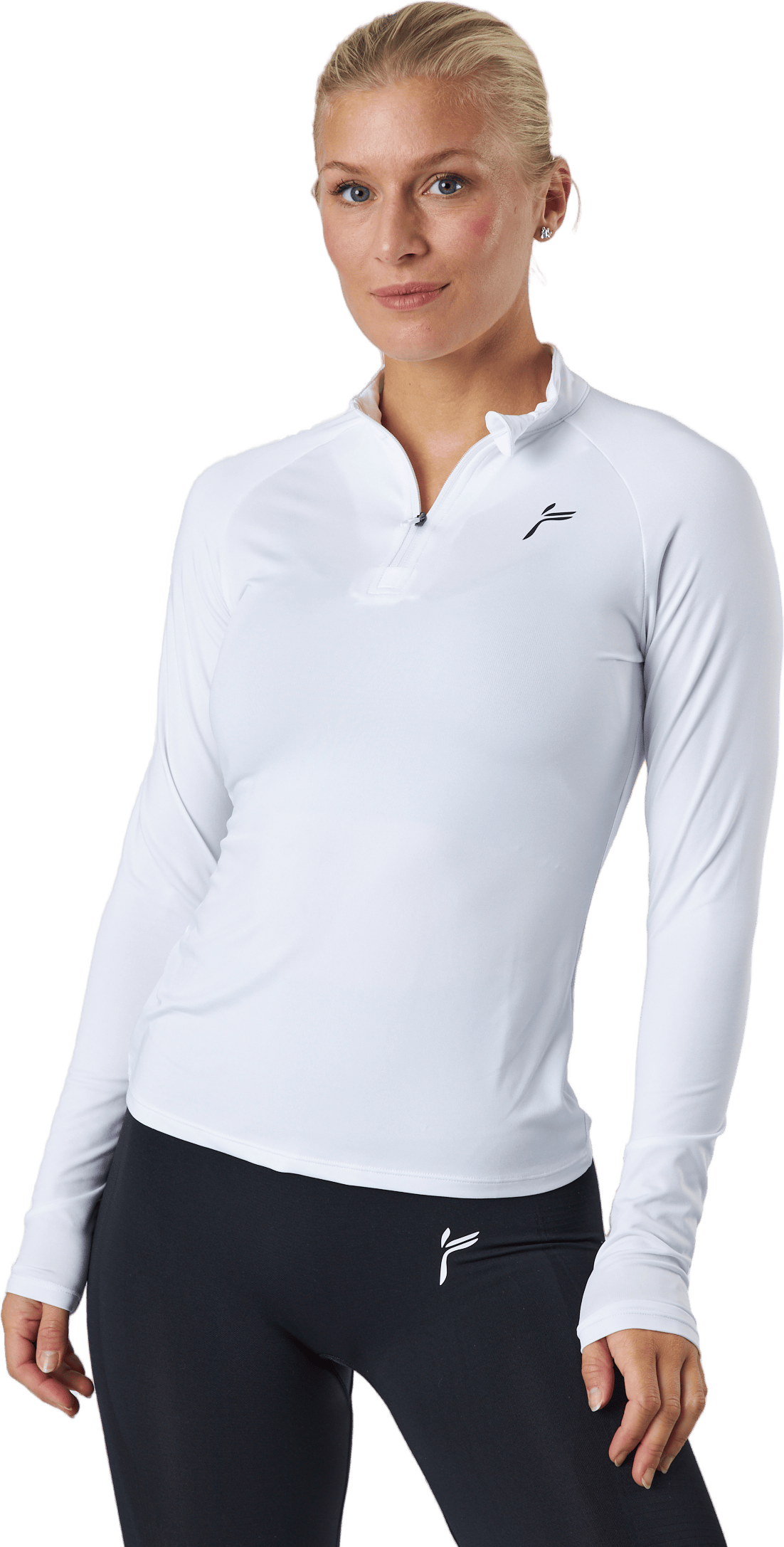Essential Long Sleeve White, Female, Apparels, Shirts, Workout, White, M