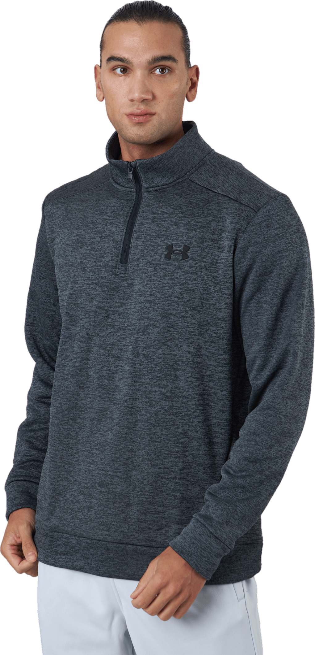 Ua Armour Fleece 1/4 Zip Pitch Gray - Bild 2