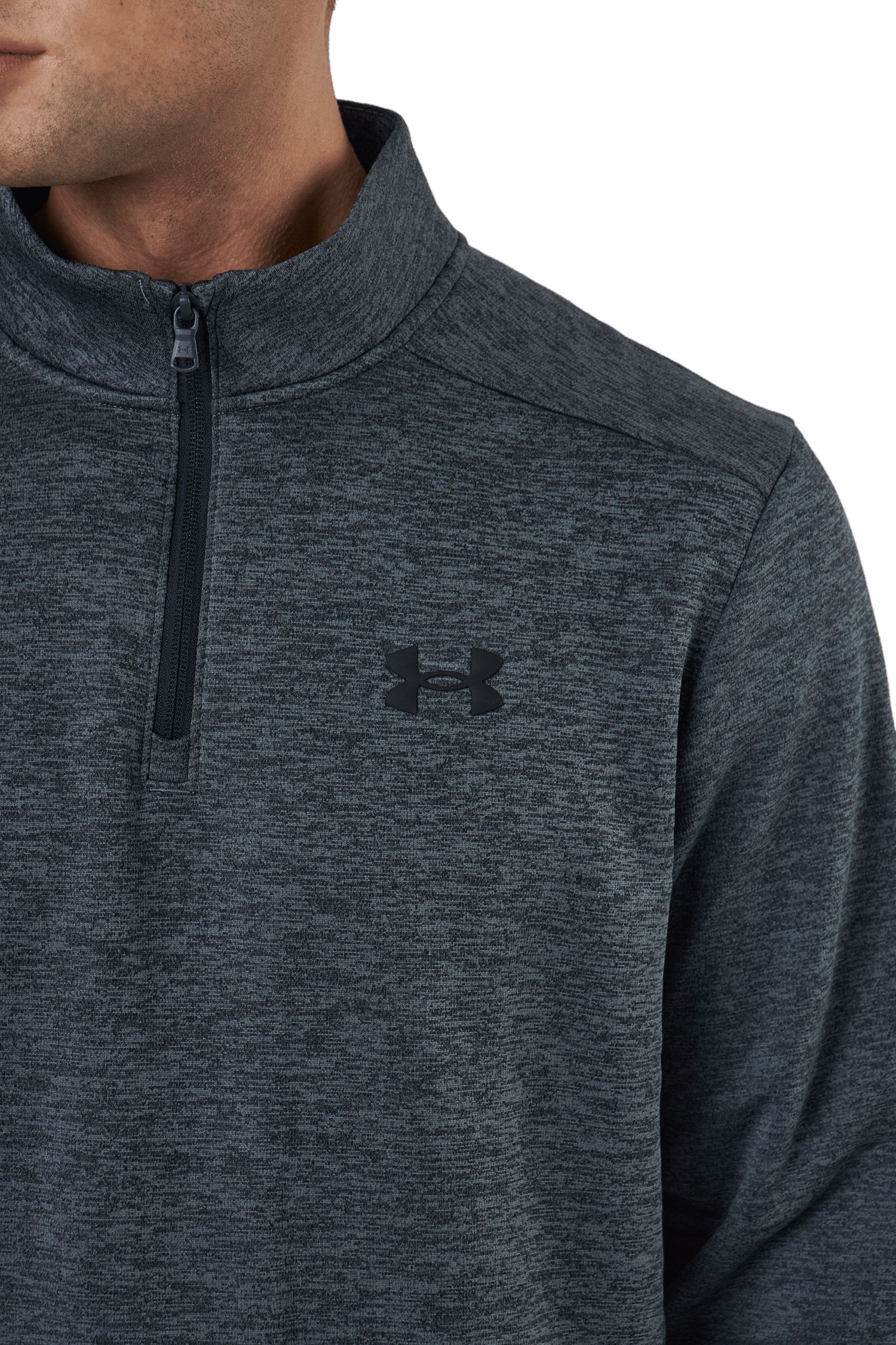 Ua Armour Fleece 1/4 Zip Pitch Gray - Bild 4