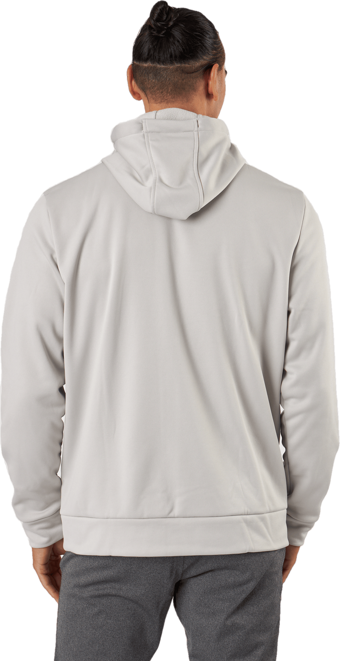 Ua Armour Fleece Fz Hoodie Ghost Gray - Bild 4