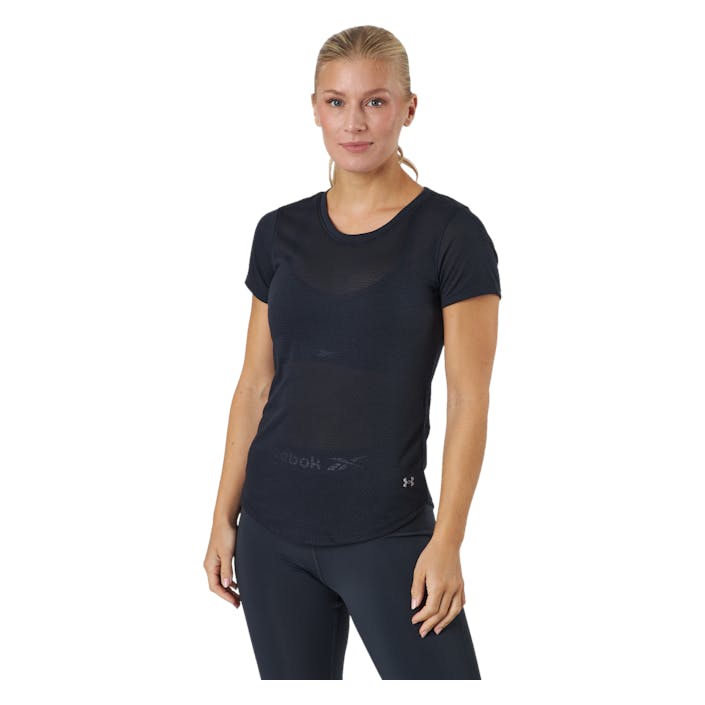 Ua Streaker Ss Black, Female, Vêtements, T-shirt, Courses, Bleu, S