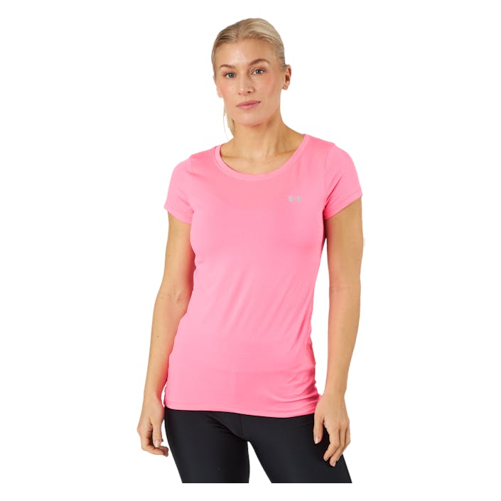 Ua Hg Armour Ss Pink Punk, Female, Kleding, T-shirt, Training, Roze, XL