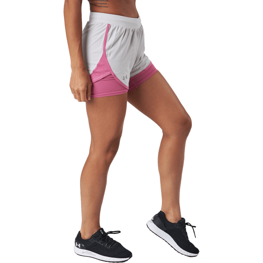 Ua Fly By Elite 2-in-1 Short Ghost Gray - Bild 2