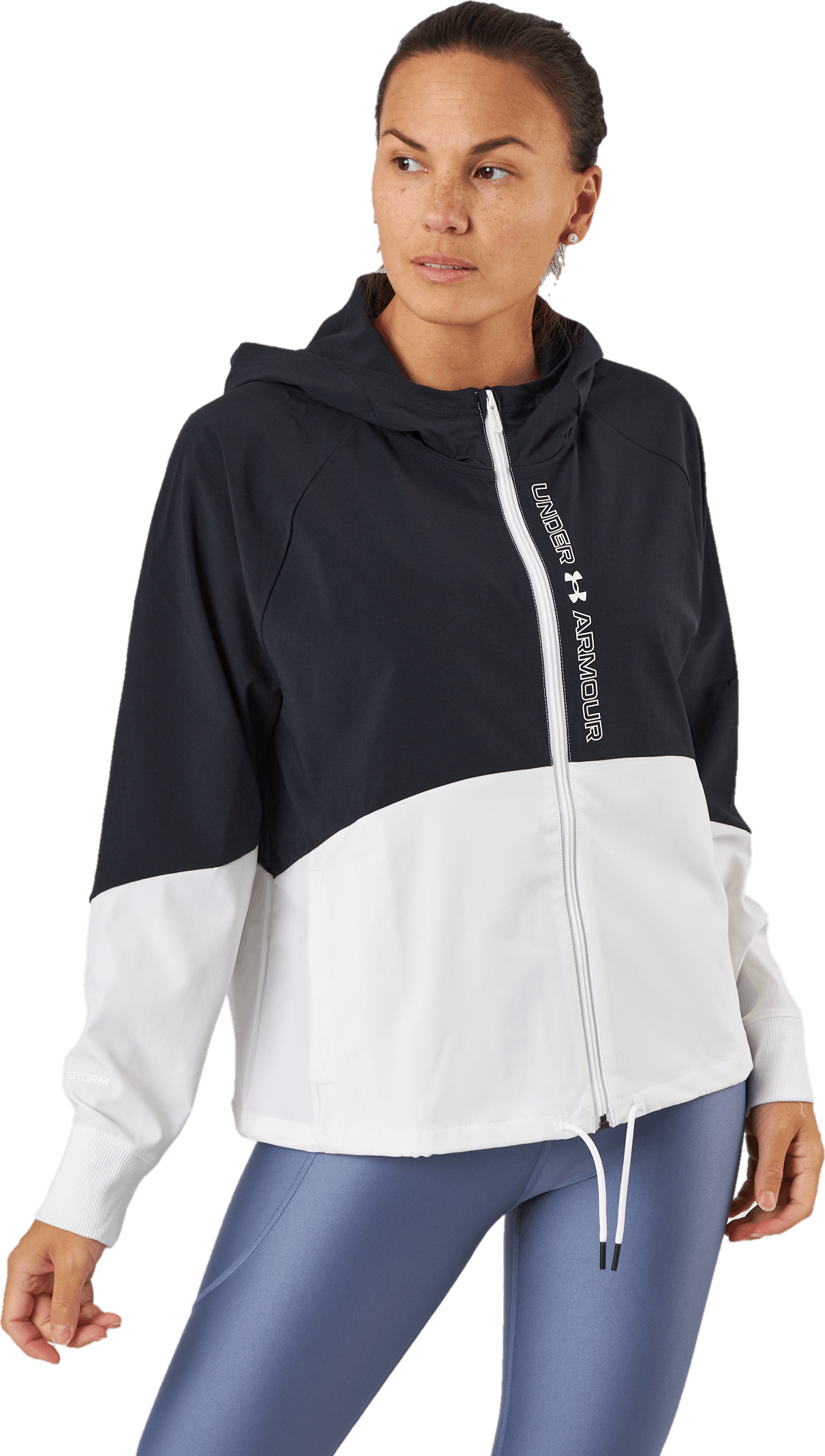 Woven Fz Jacket Black, Female, Apparels, jackets, Workout, Multi color, XL