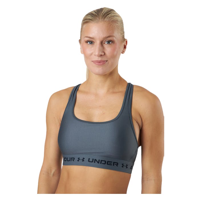 Ua Crossback Mid Bra Pitch Gray, Female, Apparels, Sports Bras, Running, Blue, XS