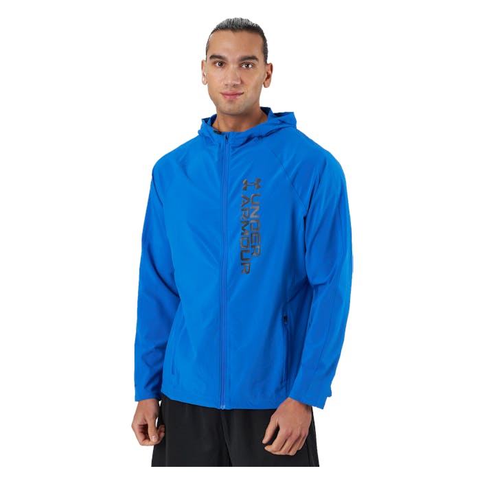 Ua Outrun The Storm Jacket Versa Blue, Male, Apparels, jackets, Running, M