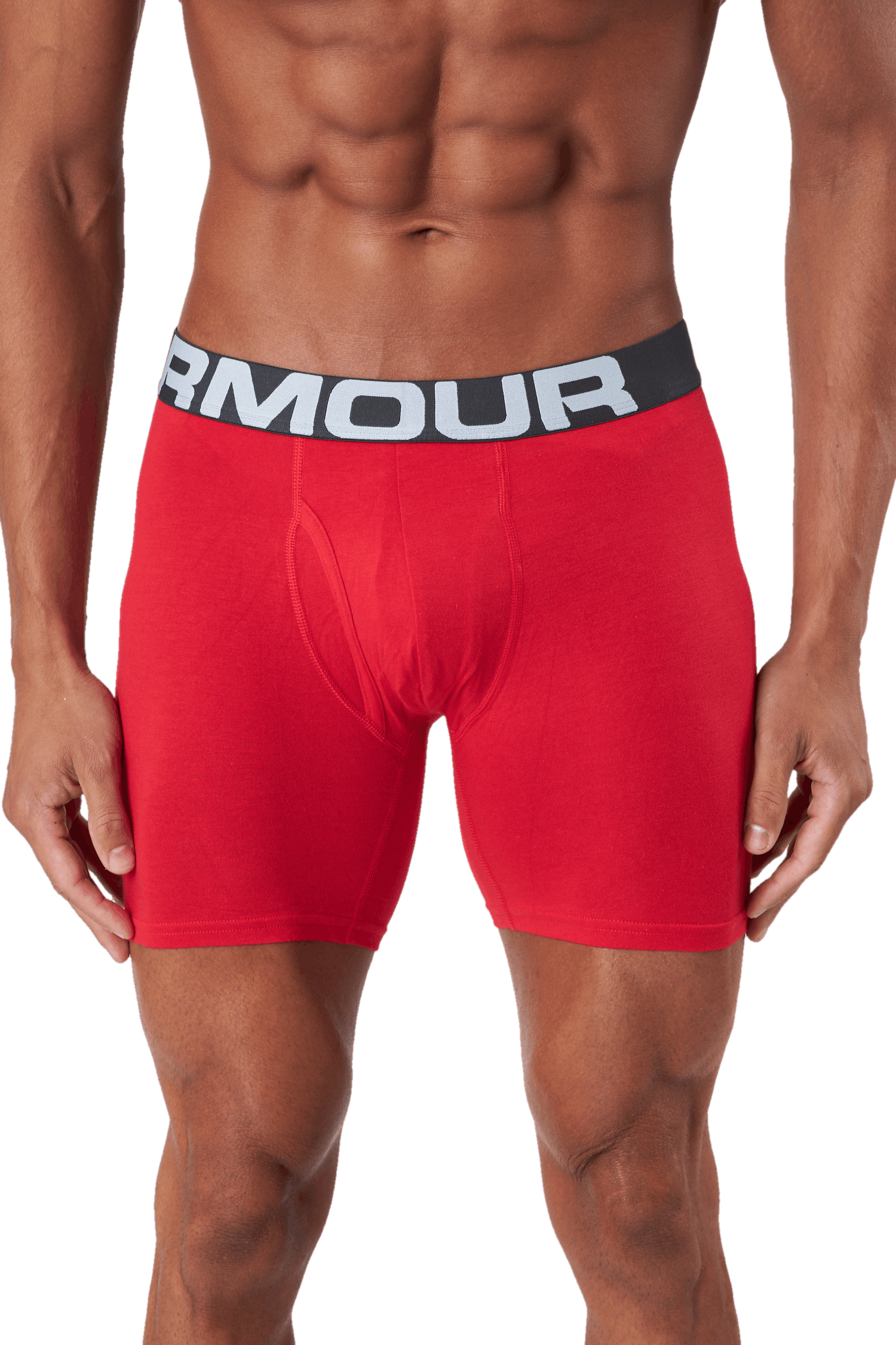 Ua Charged Cotton 6in 3 Pack Red