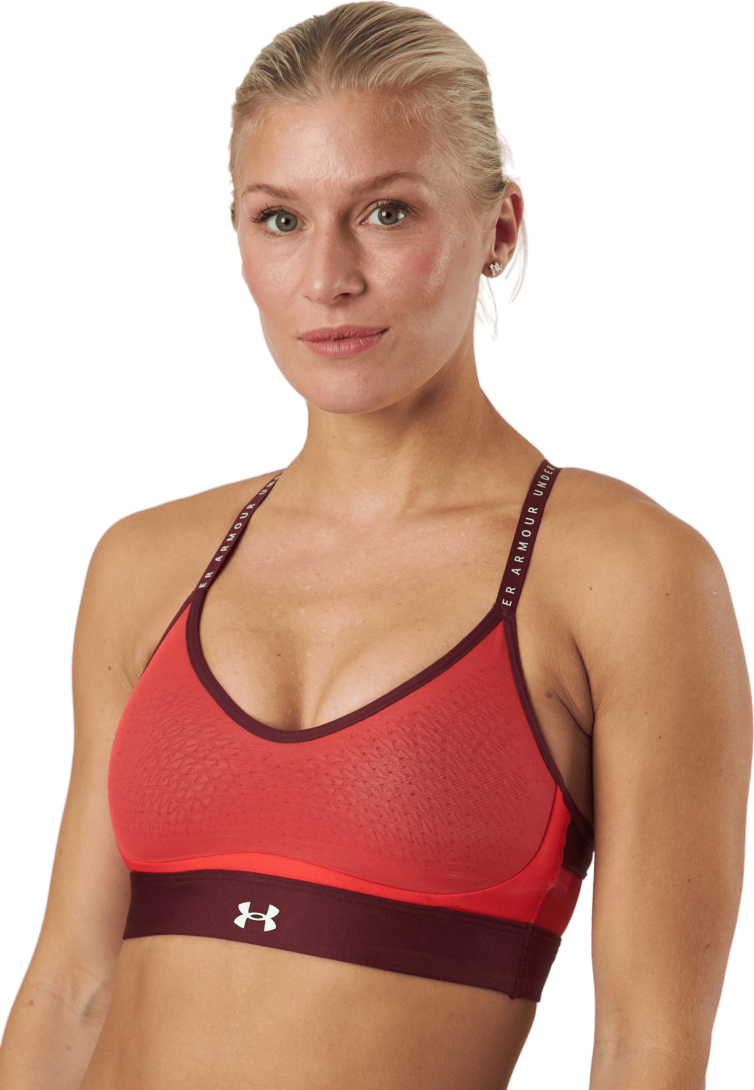 Ua Infinity Low Radio Red, Female, Apparels, Sports Bras, Running, Red, S