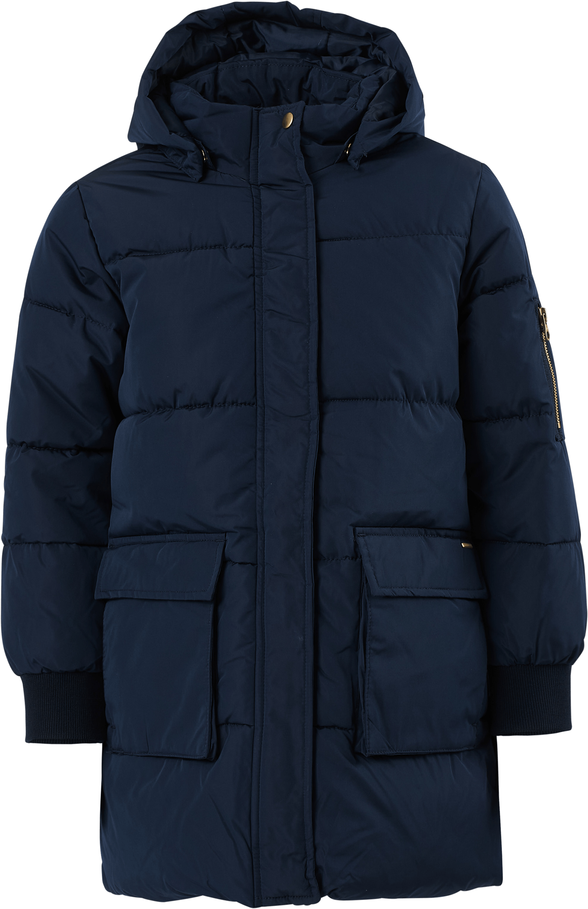 Nkfmuso Long Puffer Jacket Cam Dark Sapphire, Unisex, Kläder, jackor, Blå, 158