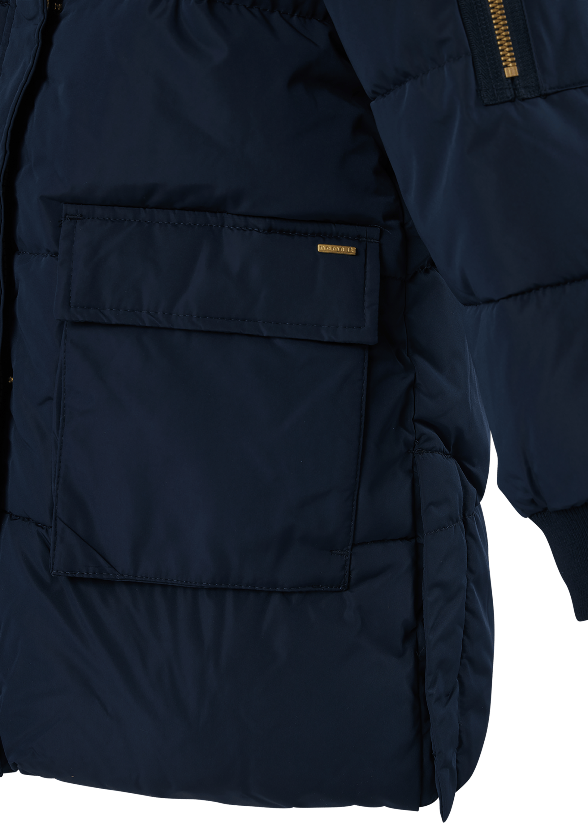Nkfmuso Long Puffer Jacket Cam Dark Sapphire - Bild 5